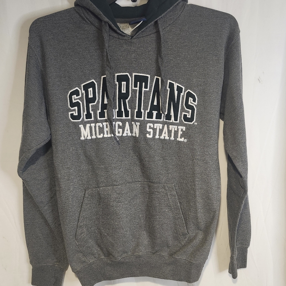 Michigan State Spartans Gray XL Extra Large Athletic School Pullover Hoodie - Picture 2 of 8
